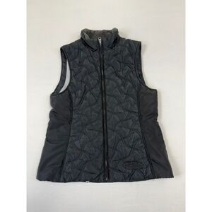 Black Diamond Womens Quilted Puffer Vest Black Full Zip Mock Neck Size 8
